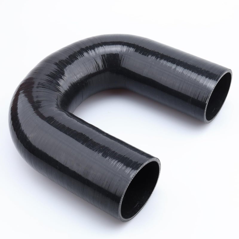 AC PERFORMANCE ID 3" (76mm) U Shape Hose, 180 Degree Elbow Coupler, Center to Center Distance 7.5" (190mm), Leg Length 9" (228mm), 3-Ply Reinforced, Automotive Pure Silicone Hose, Black - Image 4